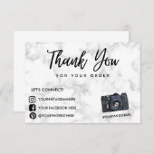 Marmer Camera Hartelijk dank voor sociaal mediasys (Voorkant / Achterkant)