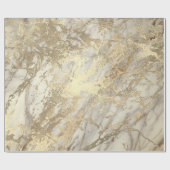Marmer Champaigne Gold Grey Metal Stroke Cadeaupapier (Vlak)