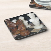 Marmer Chess Piecks Drankjes Onderzetter (Linkerzijde)