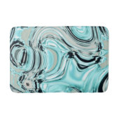 marmer chic swirls mint oceaanwater zee aqua blue  badmat (Voorkant)