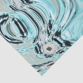 marmer chic swirls mint oceaanwater zee aqua blue  tissuepapier (Detail)