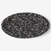 marmer-chips, marmer, modern papieren bordje (Gekanteld)