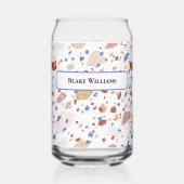 Marmer Chips Retro Terrazzo Patroon Kan Glas (Voorkant)