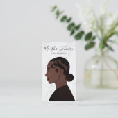 Marmer Chique Afro Amerikaanse vlechten vlechten Q Visitekaartje (Staand voorkant)