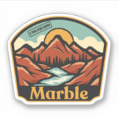 Marmer, Colorado Sticker (Voorkant)