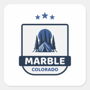 Marmer - Colorado Vierkante Sticker