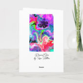 Marmer Colorful Fluid Art Birthday Kaart (Achterkant)