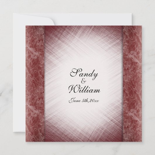 Marmer Columns Opvanggebied Wijn bruiloft Kaart (Achterkant)