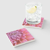 Marmer Dahlia Onderzetter (Zijkant)