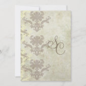  marmer/Damask Wedding Invitations Kaart (Voorkant)