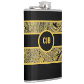 Marmer decoratieve zwarte gouden fles heupfles (Rechts)