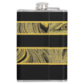 Marmer decoratieve zwarte gouden fles heupfles (Achterkant)