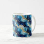 Marmer Decorative Blau Gouden Mok (Voorkant rechts)