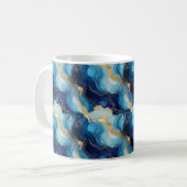 Marmer Decorative Blau Gouden Mok (Voorkant links)