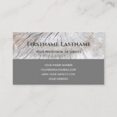 Marmer diamond bord oud organisch hout visitekaartje (Achterkant)