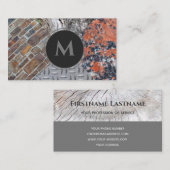 Marmer diamond bord oud organisch hout visitekaartje (Voorkant / Achterkant)