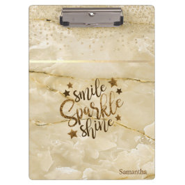 Marmer, Diamonds, Smile Sparkle Shine - Gepersonal Klembord