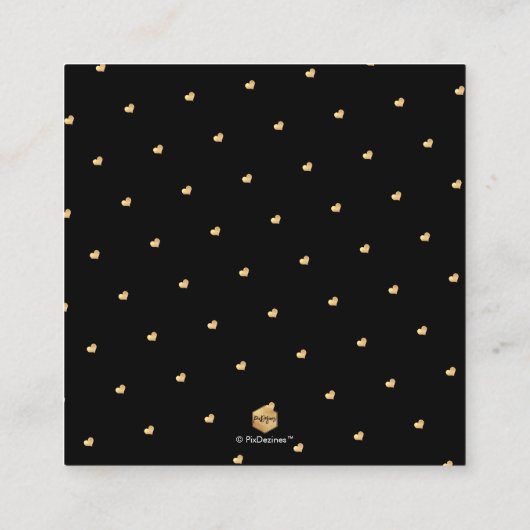 Marmer die goed wenst, Kalligrafie Faux Goud Informatiekaartje (Achterkant)