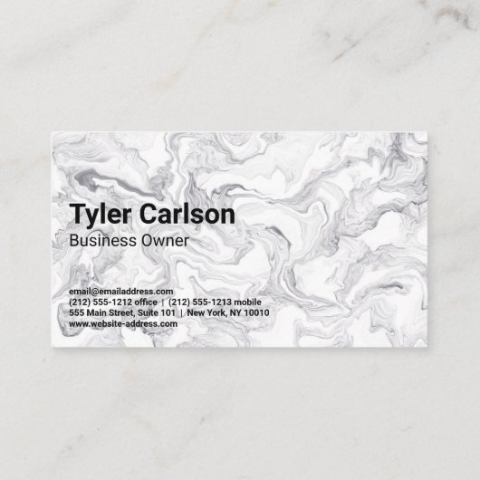 Marmer Discount Loyalty Visitekaartje (Achterkant)