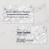 Marmer Discount Loyalty Visitekaartje (Voorkant / Achterkant)