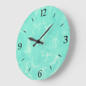 Marmer-draai afdrukken - aqua blue grote klok (Hoek)