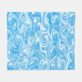 Marmer Draai Textuur - Blauwe Tinten Fleece Deken (Voorkant (Horizontaal))