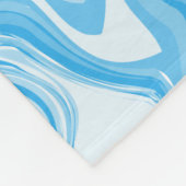 Marmer Draai Textuur - Blauwe Tinten Fleece Deken (Hoek)