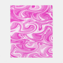 Marmer Draai Textuur - Roze Tinten Koffiemok Fleece Deken