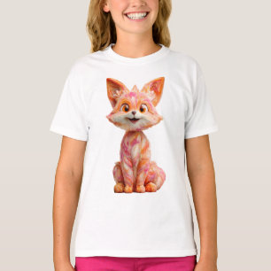 Marmer Draaiing Pastel Vos Kids T-shirt
