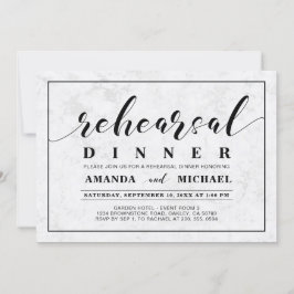 Marmer | Eenvoudig modern huwelijksfeest Kaart