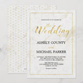 Marmer | Eenvoudige moderne typografie-weddenschap Kaart (Voorkant / Achterkant)