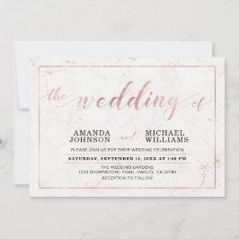 Marmer | Eenvoudige moderne typografie-weddenschap Kaart