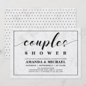 Marmer | Eenvoudige moderne weduwenschoen Kaart (Voorkant / Achterkant)