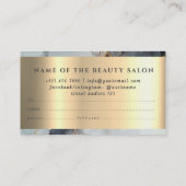 Marmer Elegant Wit Faux Gold Beauty Gift Kaart Visitekaartje (Achterkant)