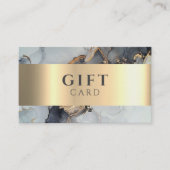 Marmer Elegant Wit Faux Gold Beauty Gift Kaart Visitekaartje (Voorkant)