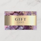 Marmer Elegant Wit Faux Gold Beauty Gift Kaart Visitekaartje (Voorkant)