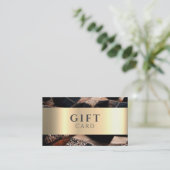 Marmer Elegant Wit Faux Gold Beauty Gift Kaart Visitekaartje (Staand voorkant)
