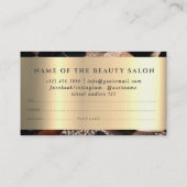 Marmer Elegant Wit Faux Gold Beauty Gift Kaart Visitekaartje (Achterkant)