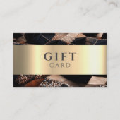 Marmer Elegant Wit Faux Gold Beauty Gift Kaart Visitekaartje (Voorkant)