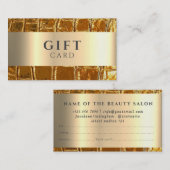 Marmer Elegant Wit Faux Gold Beauty Gift Kaart Visitekaartje (Voorkant / Achterkant)