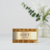 Marmer Elegant Wit Faux Gold Beauty Gift Kaart Visitekaartje (Staand voorkant)