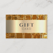 Marmer Elegant Wit Faux Gold Beauty Gift Kaart Visitekaartje (Voorkant)