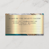 Marmer Elegant Wit Faux Gold Beauty Gift Kaart Visitekaartje (Achterkant)