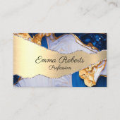 Marmer Elegante Typografie Blauwgroen Agaat visite Visitekaartje (Voorkant)