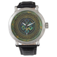 Marmer en Abalone Endless Knot in Mandala