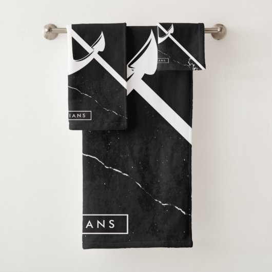 Marmer en Anchor Bad Handdoek (Insitu)