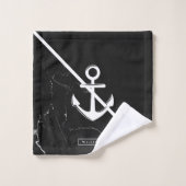 Marmer en Anchor Bad Handdoek (Wasdoekje)