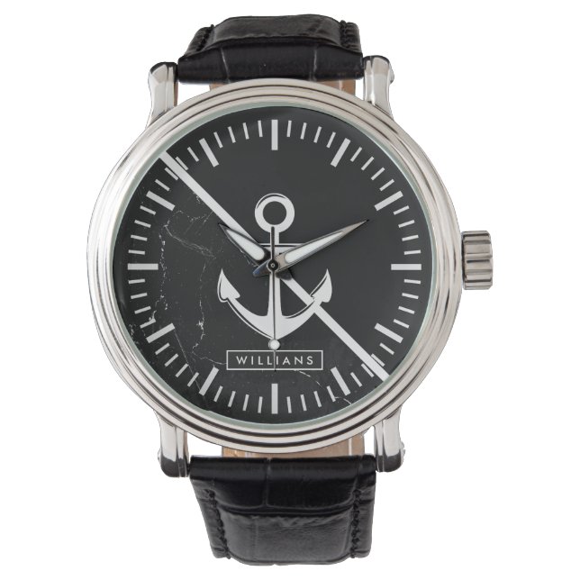 Marmer en Anchor Horloge (Voorkant)