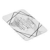 Marmer en Black & White Geometric Wedding Invite Magneet (Rechterzijde)