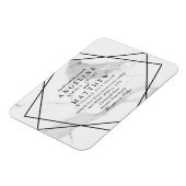 Marmer en Black & White Geometric Wedding Invite Magneet (Linkerzijde)